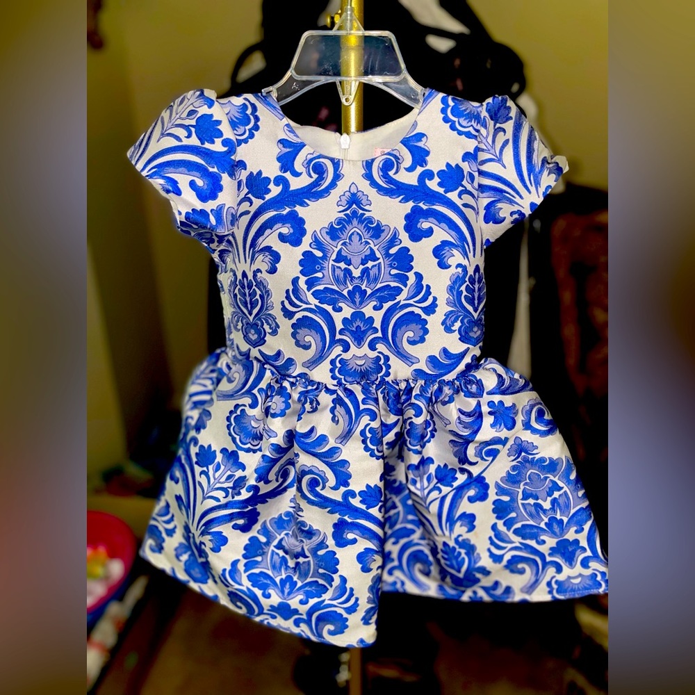 Halabaloo Blue and White Kids Dress